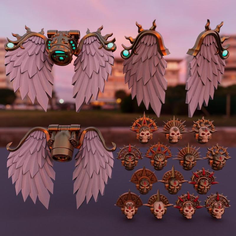 Sanguine Angels Wings and Masks and Jetpacks