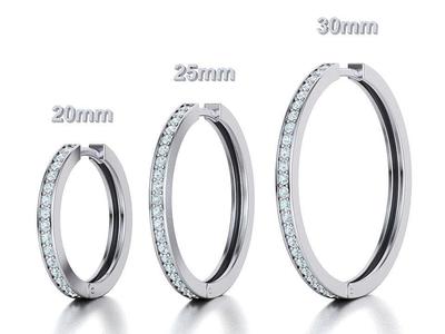 Hoop Earrings 3dmodels 20mm 25mm 30mm Collection with discount