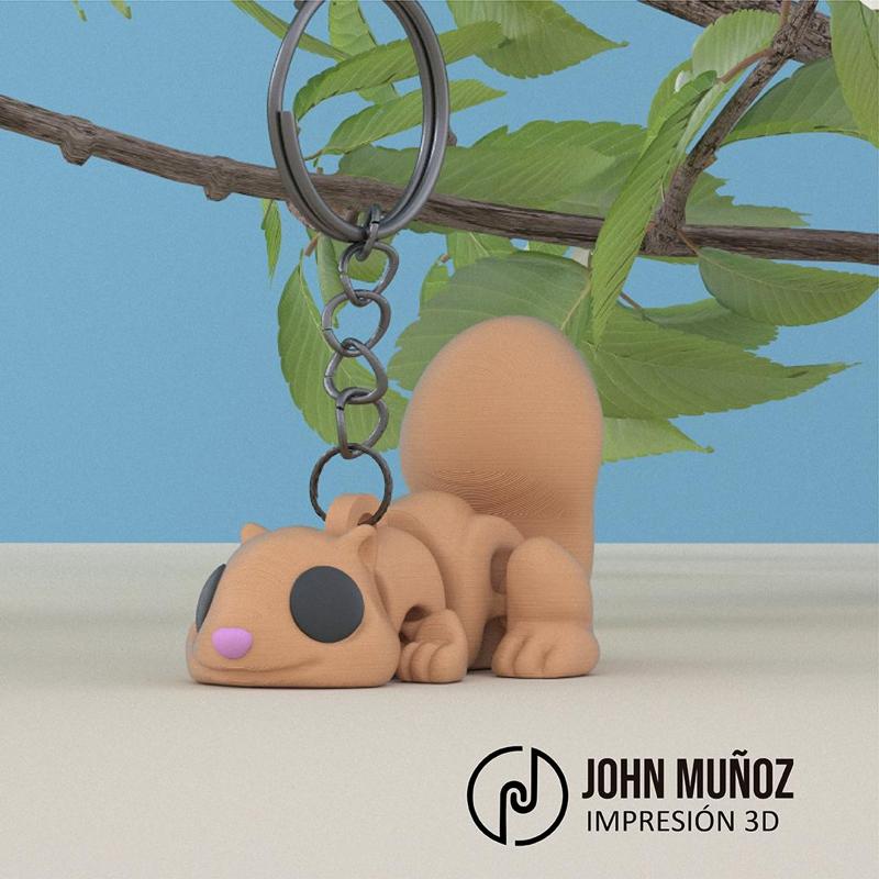 Articulated Squirrel Cute Figure Keychains