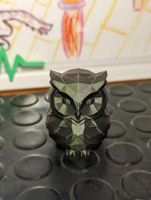 Cute Low Poly Owl Keychain