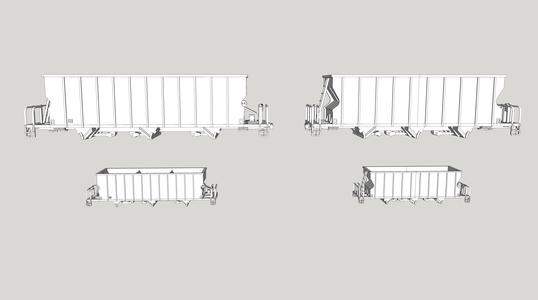NSC Aggregate Hoppers N and HO Scales