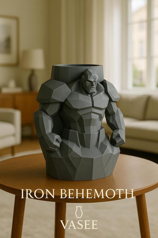 Golem-shaped vase art organizer for raw style