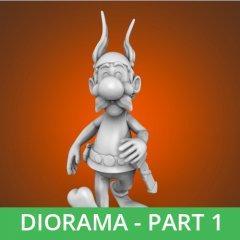 Asterix 3D Printing Figurine for Diorama | Assembly