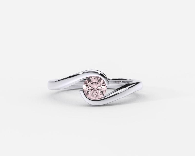ZDR0211 engagement ring with diamond