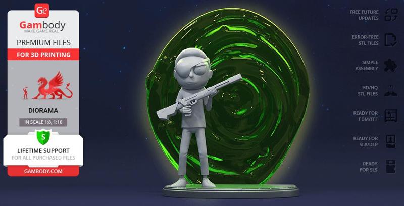 Morty 3D Printing Figurine | Assembly