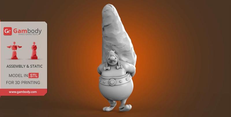 Obelix 3D Printing Figurine for Diorama | Assembly