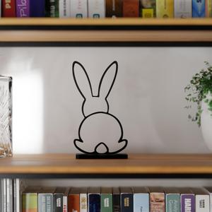 Modern easter Bunny Sculpture Deco / minimalistic rabbit Sclupture with stand / Oster Hase