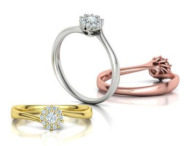 Engagement ring  122 centr 3mm stone