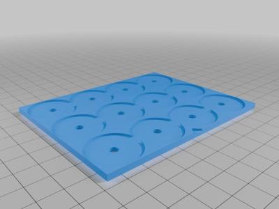 Kings of war movement trays for magnetic round bases (Slim)