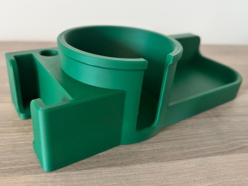 Wall-Mounted Cup/Bottle & Phone Holder w/ Shelf
