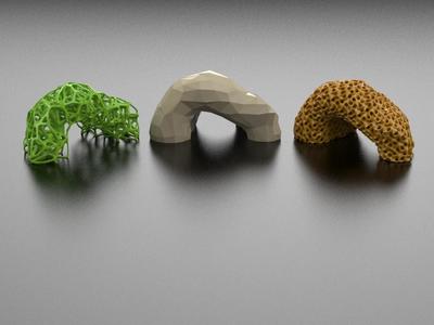 Aquarium Cave Collection: Low Poly, Volumetric Voronoi, Lattice Gyroid