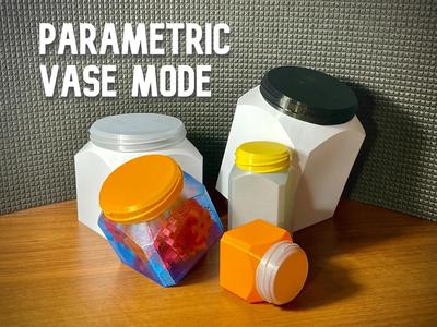 Vase jar – square (threaded, parametric)