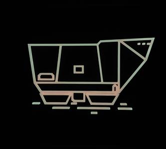 Star Wars Neon Line Art – Sandcrawler