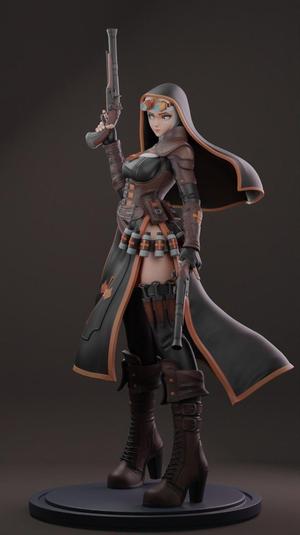 Original Character Hunter Nun