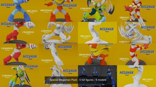 Special Megaman Pack – 5 full figures 3D Model Collection