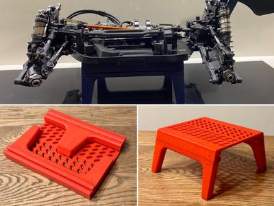 Foldable and portable 1/8 RC buggy pit stand
