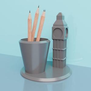 3d printer file stl pencil holder big ben idea for gift
