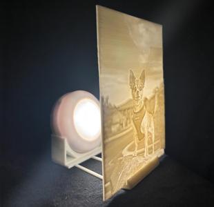 Bambu Lab RGB puck lithophane stand