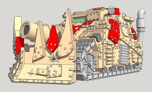 6mm and 8mm SpOrk BurstaBlasta Superheavy Tank