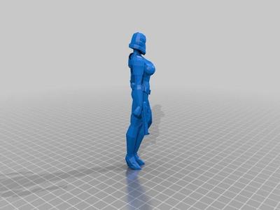 Female Storm Trooper Low Poly