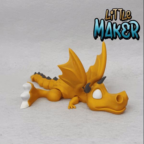 Flexi dragon articulated – Print in place – Multicolor