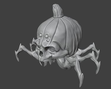 Pumpkin Spider  3d Print collectible