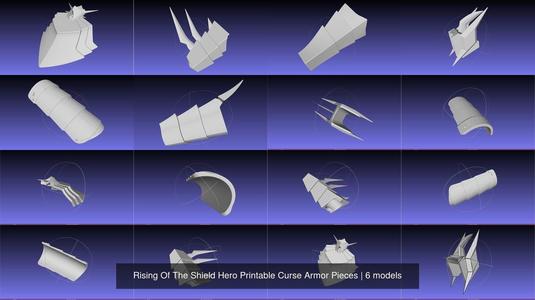 Rising Of The Shield Hero Printable Curse Armor Pieces 3D Model Collection