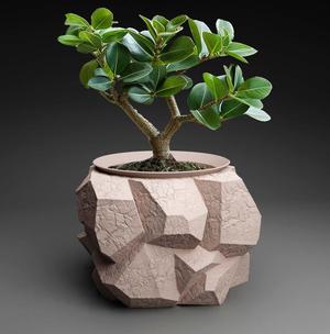 Stone plant pot with drainage STL 3D Printer file: instant download, gardening decor