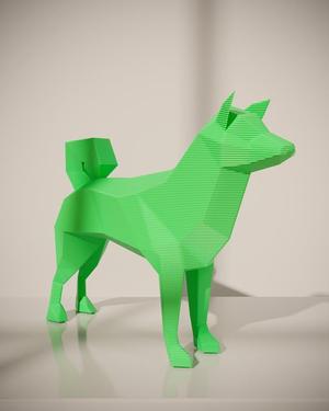 SHIBA INU Lowpoly Sculpture Animal Dog STL File 3D Print Stl File | Stl File For 3D Printers | 3D Home Decor - Digital Download