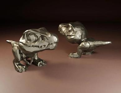 Cute little Tyrannosaurus REX dinosaur – detailed and low poly