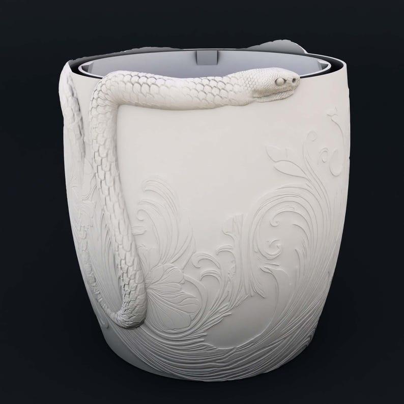 Snake Plant Pot STL 3D Printer file, no supports, Multicolor Printing Available