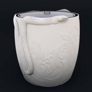 Snake Plant Pot STL 3D Printer file, no supports, Multicolor Printing Available