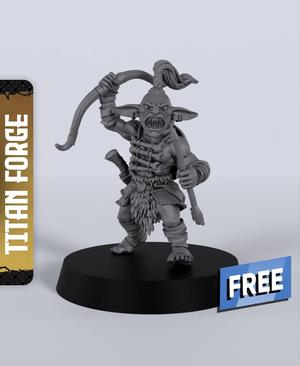 Goblin Archer A – With Free Dragon  – 5e DnD Inspired for RPG and Wargamers