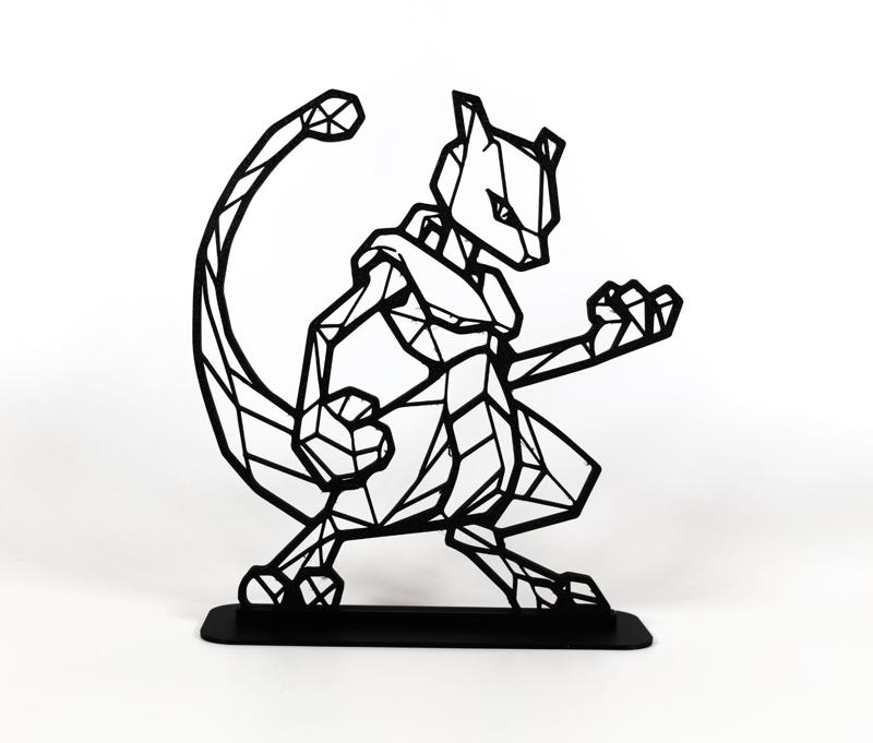 Geometric Low Poly Mewtwo