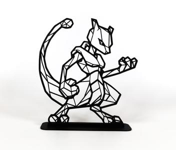 Geometric Low Poly Mewtwo