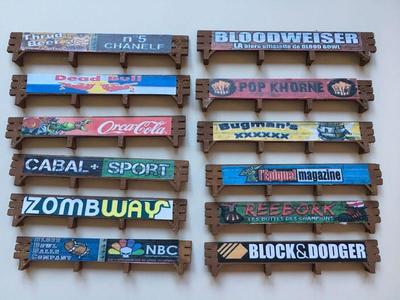 Wood Advertising / Sponsorship Boards Blood Bowl Dreadball Speedball Dungeon Ball