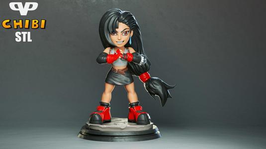 Tifa Chibi for 3D Printing STL