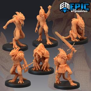 Lizardfolk Warrior Set / Reptile Soldier