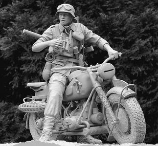 Soldier with Motorcycle 3D Print Stl Files