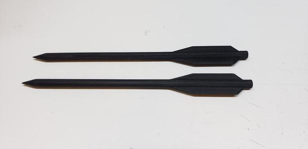 Pistol Crossbow Bolt and Fletching