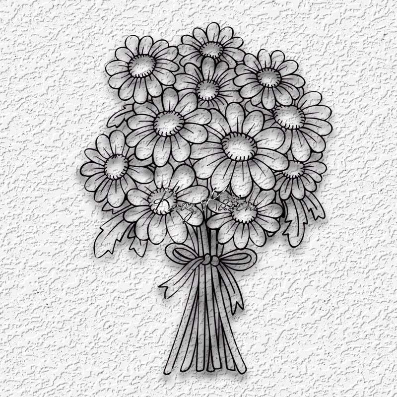 BOUQUET OF CUT DAISIES wall art garden flowers home decor