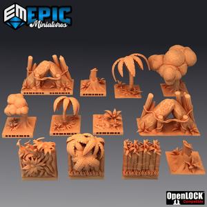 Modular Jungle Tiles / Forest Dungeon Items / Bush Wood Area Decoration