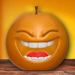 obnoxious orange garden fruit funny figurine