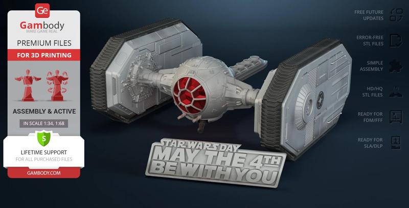 TIE Crawler STL Files for 3D Printing | Assembly Model