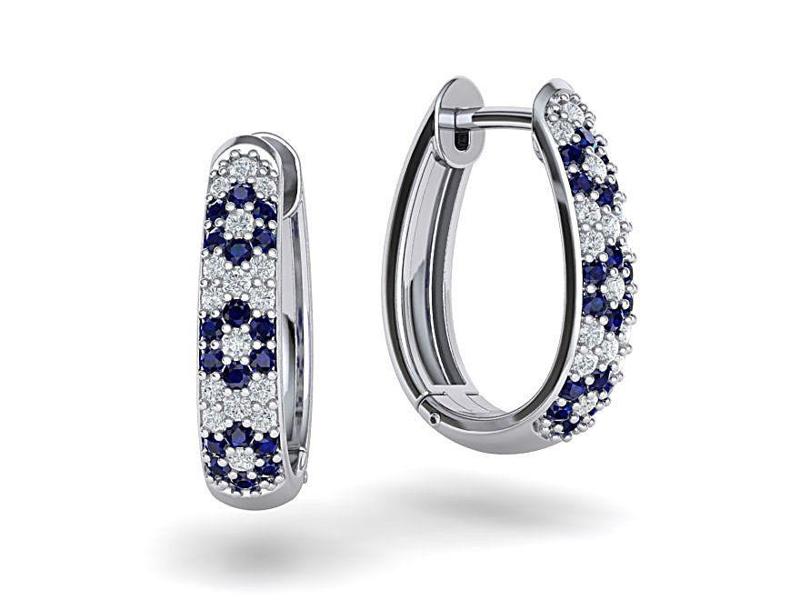 Diamond Hoop earrings 3dmodel