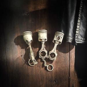 Skull Piston Keychain 3D Print Stl Files, 3D Keychain Print Fİles