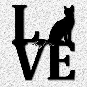 cat love sign wall art i love cats home decor