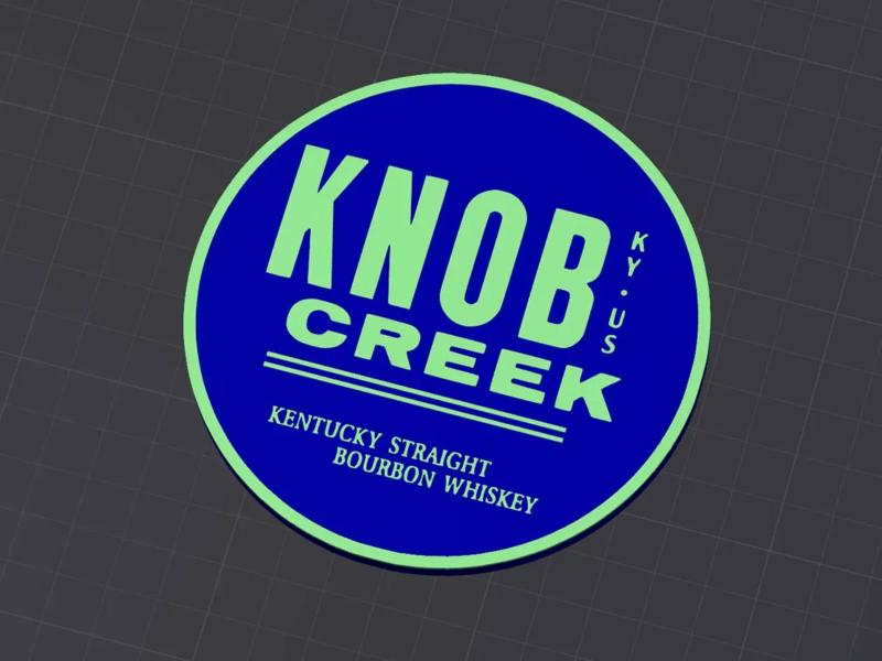 Knob Creek Straight Bourbon Whiskey Coaster ~ 4"   
