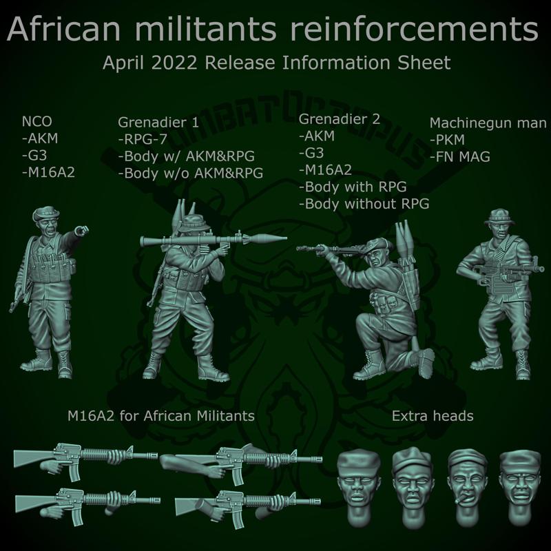 Patreon pack 10 – April 2022 – African militants reinforcements