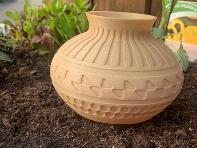 Vase with patterns and shapes
